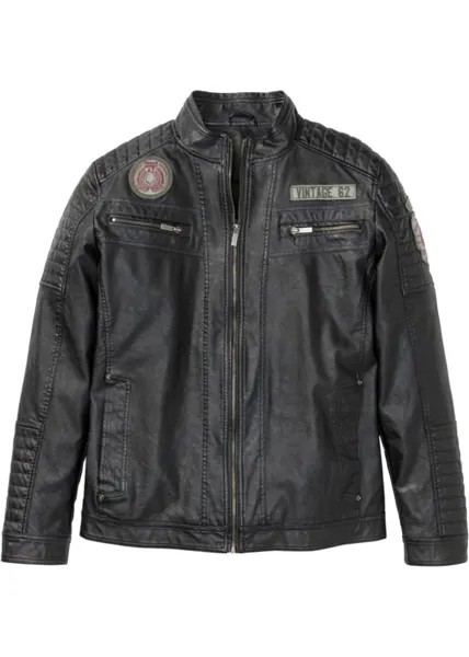 Куртка из искусственной кожи John Baner Jeanswear, черный