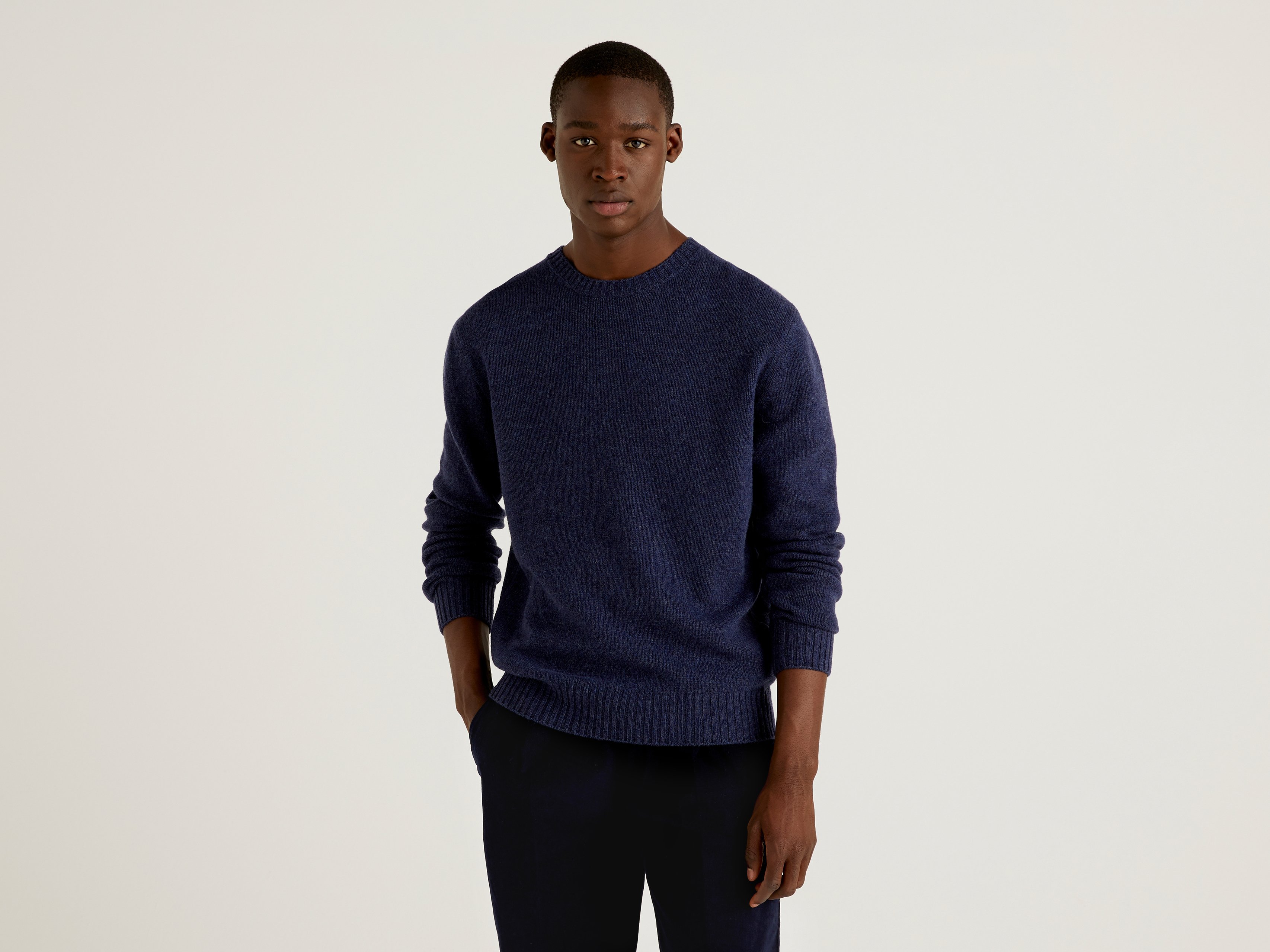 Джемпер мужской United Colors of Benetton 21A_103MK1N24 синий 2XL