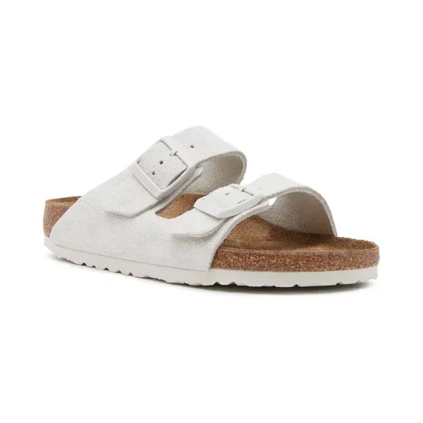 Кожаные тапочки Arizona Leve Birkenstock, белый