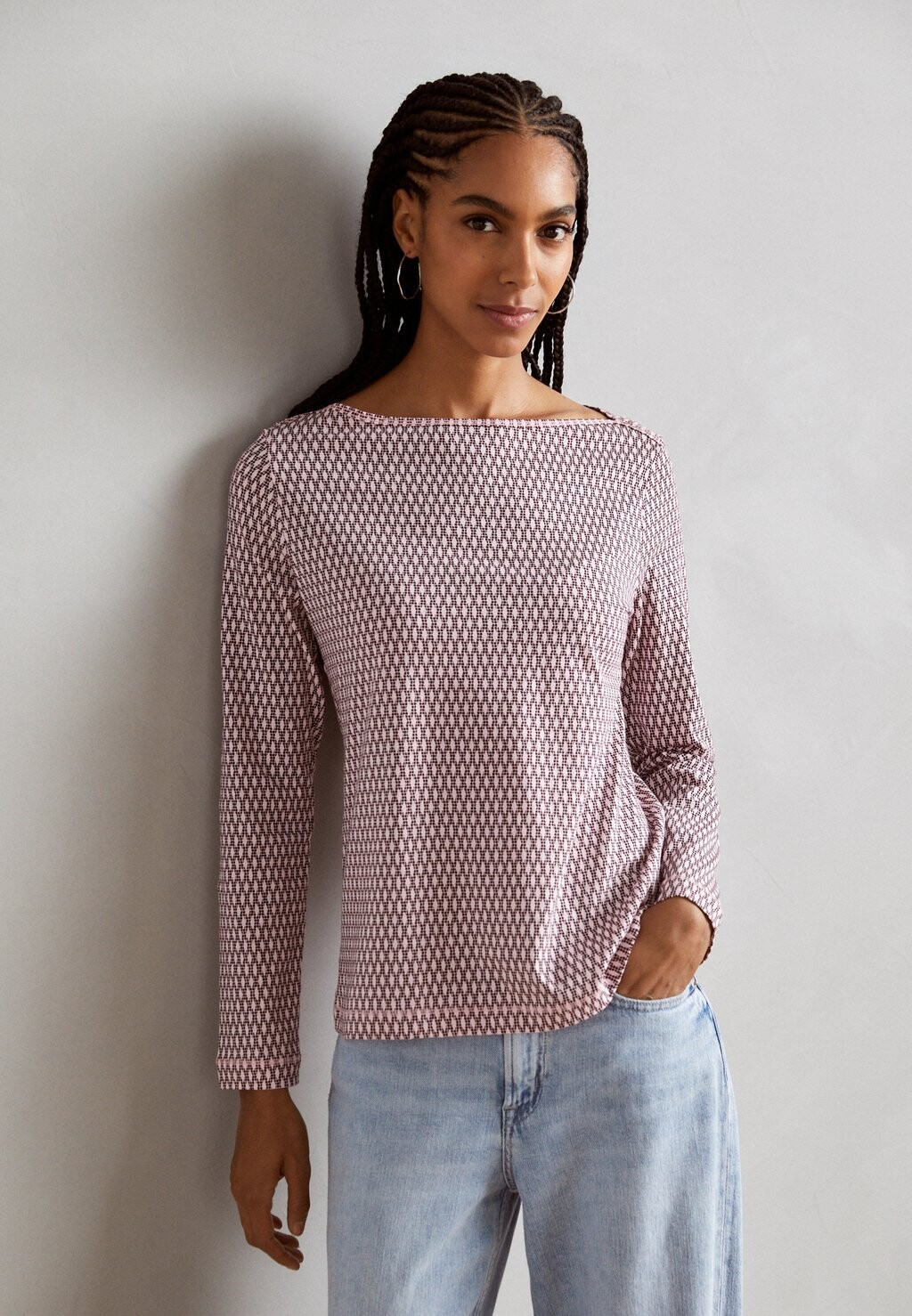 Рубашка с длинным рукавом Esprit, цвет bordeaux red