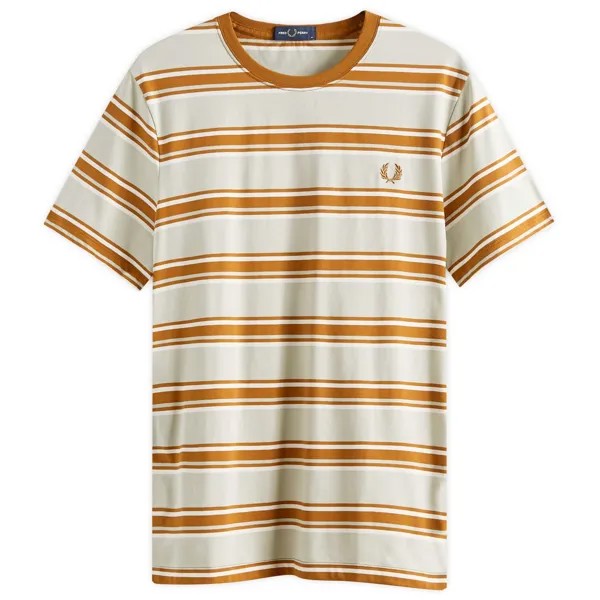 Футболка Fred Perry Stripe, кремовый/светло-коричневый