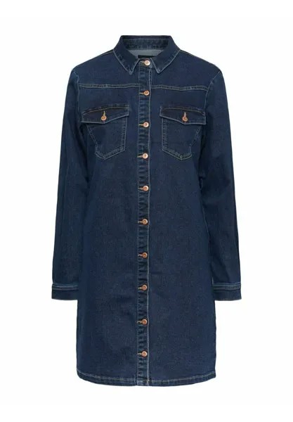 Платье Vaquero Pieces PCPERRY DRESS, цвет dark blue denim