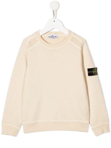 Stone Island Junior толстовка с нашивкой-логотипом