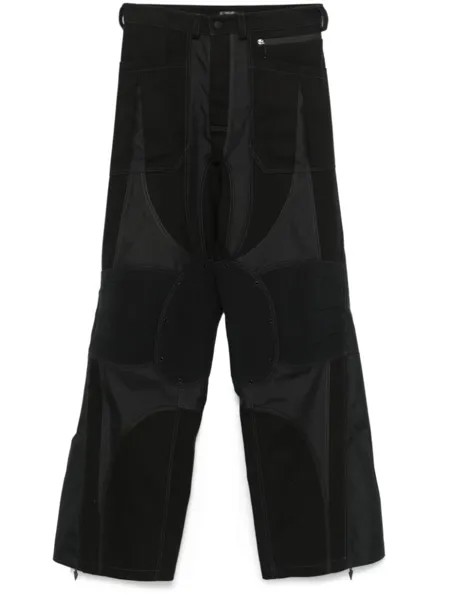 Mugler брюки-карго с панельным дизайном, черный