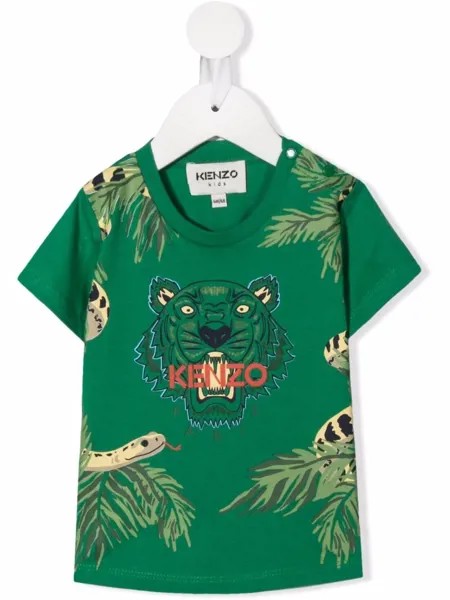 Kenzo Kids футболка с принтом Tiger