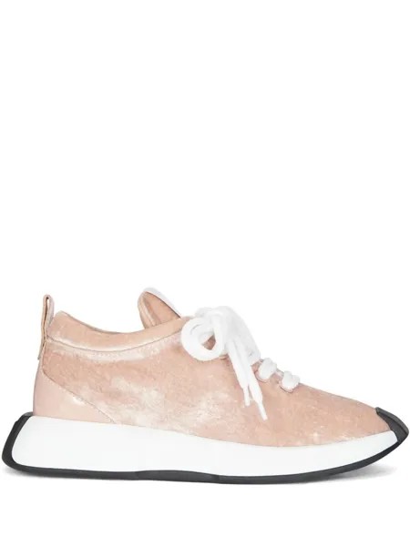 Giuseppe Zanotti бархатные кроссовки Ferox, розовый