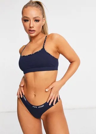 Темно-синие трусы Pepe Jeans tonia-Темно-синий
