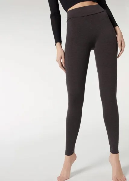 Леггинсы Calzedonia, цвет mottled dark grey