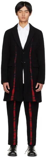 Черное пальто со вставками Comme des Garçons Shirt