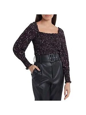 1. STATE Женская черная блузка с квадратным вырезом и квадратным вырезом на спине для юниоров S