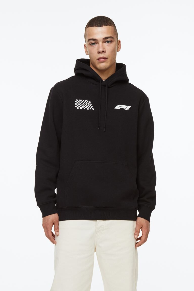 Толстовка стандартной посадки H&M, черный/формула 1
