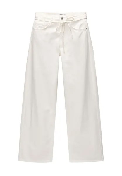 Джинсы свободного кроя OVERSIZE WITH BELT PULL&BEAR, бежевый