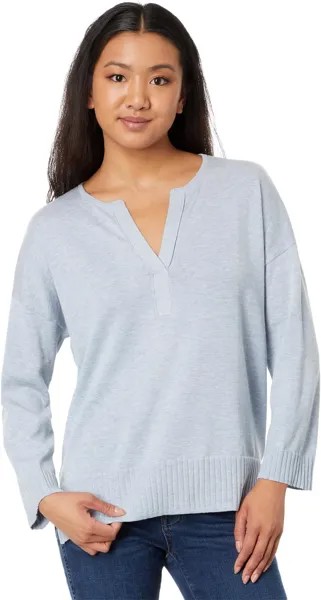 Свитер Lilla P Split-Neck Pullover Sweater, цвет Marlin
