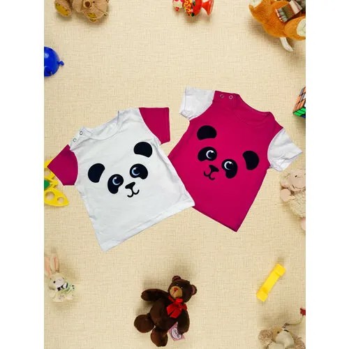 Футболка Chic Panda, размер 68, фуксия