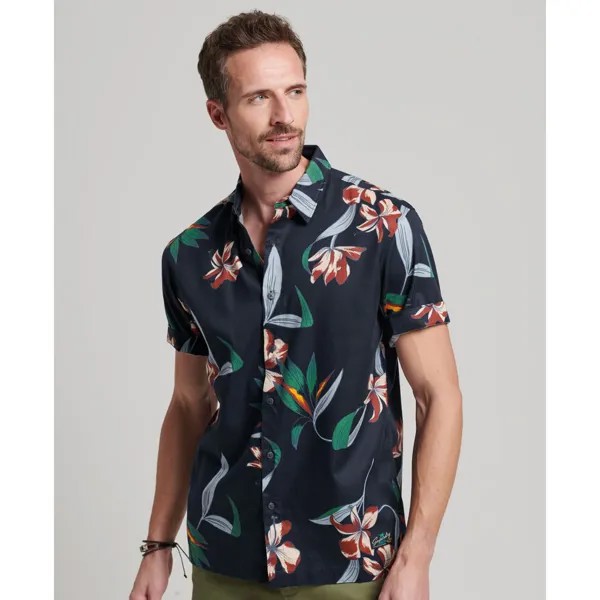 Рубашка с коротким рукавом Superdry Vintage Hawaiian, синий