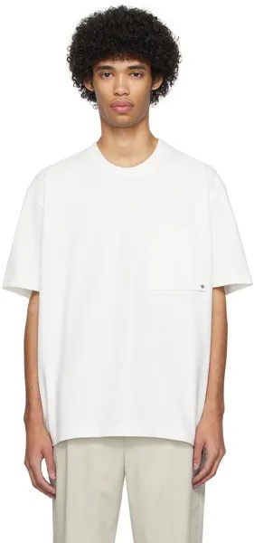 Белая футболка с карманами Solid Homme, цвет White