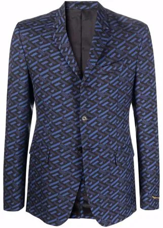 Versace пиджак с принтом La Greca