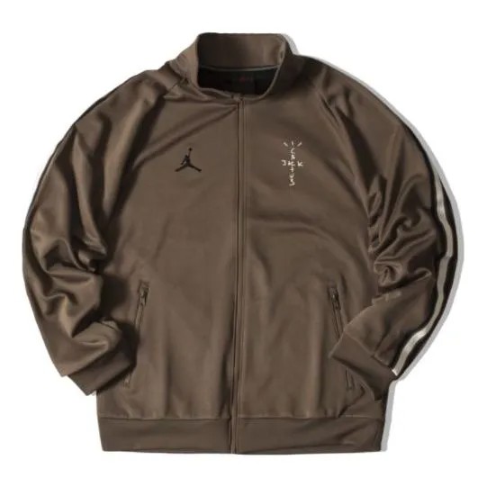 Куртка x travis scott track crossover logo спортивная куртка азиатские размеры Air Jordan, коричневый