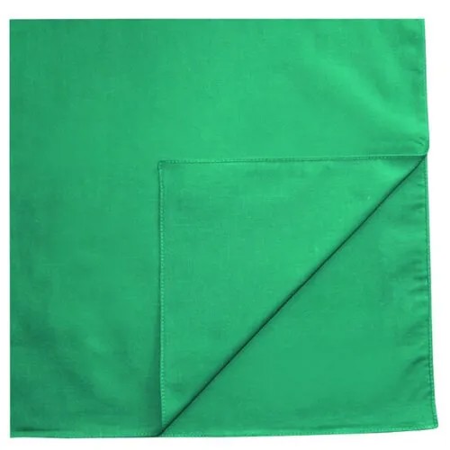 Бандана однотонная, цвет зеленый 55 х 55 см