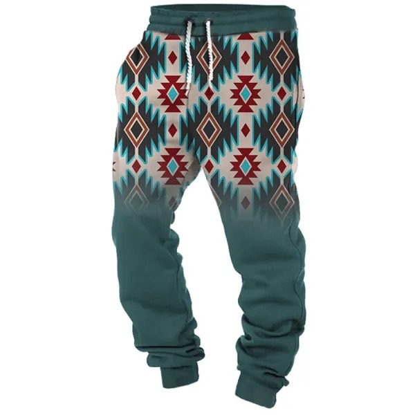 Мужские спортивные штаны в стиле вестерн этнические ацтекские повседневные винтажные спортивные штаны
