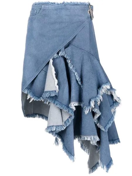 Marques'Almeida layered asymmetrical denim skirt