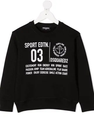 Dsquared2 Kids толстовка с круглым вырезом и надписью