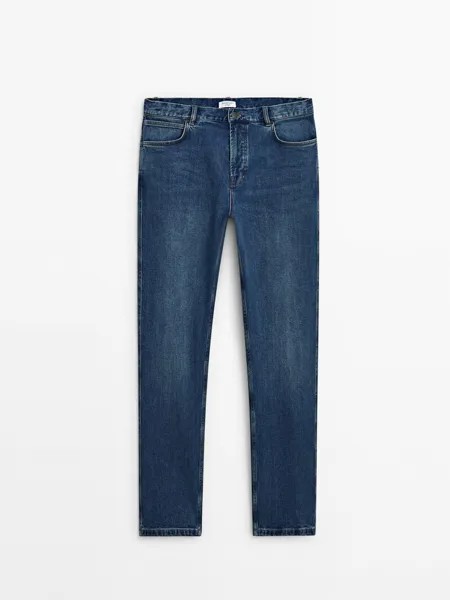 Джинсы со средней посадкой - ателье Massimo Dutti, синий