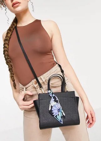 Черная сумка через плечо с шарфом Steve Madden Bolton-Черный