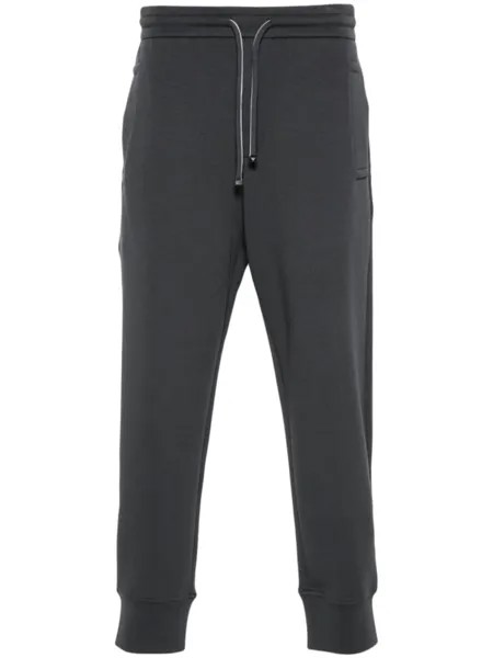 Emporio Armani спортивные брюки с нашивкой-логотипом, серый
