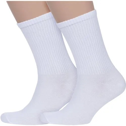 Носки PARA socks, 2 пары, размер 27-29, белый