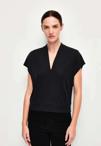 Базовая футболка V NECK SHORT SLEEVE adL, цвет black