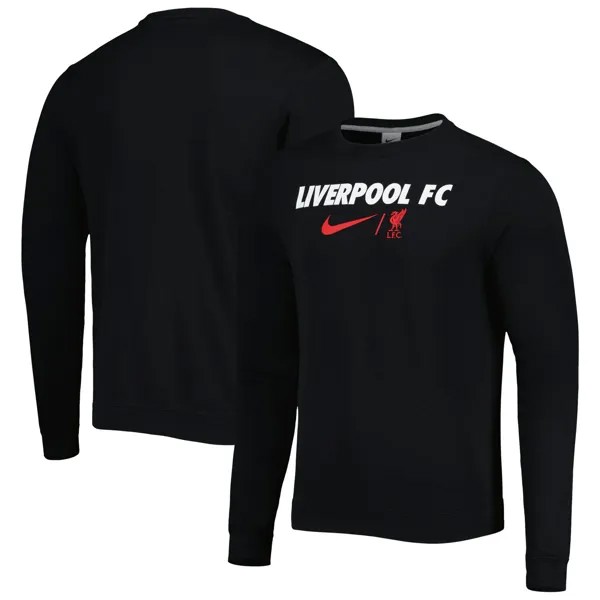 Мужской черный пуловер Liverpool Lockup Club свитшот Nike