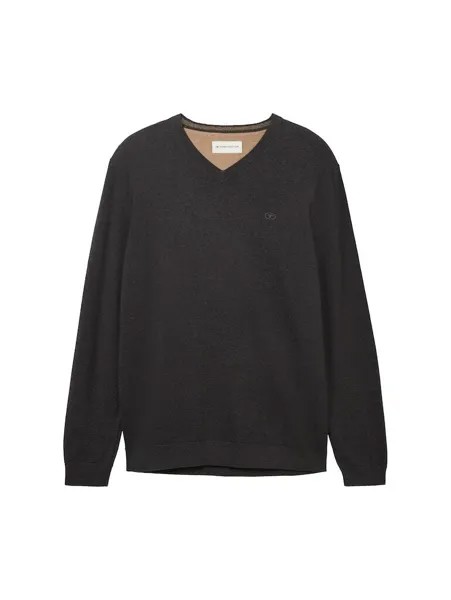 Пуловер Tom Tailor, цвет black grey melange