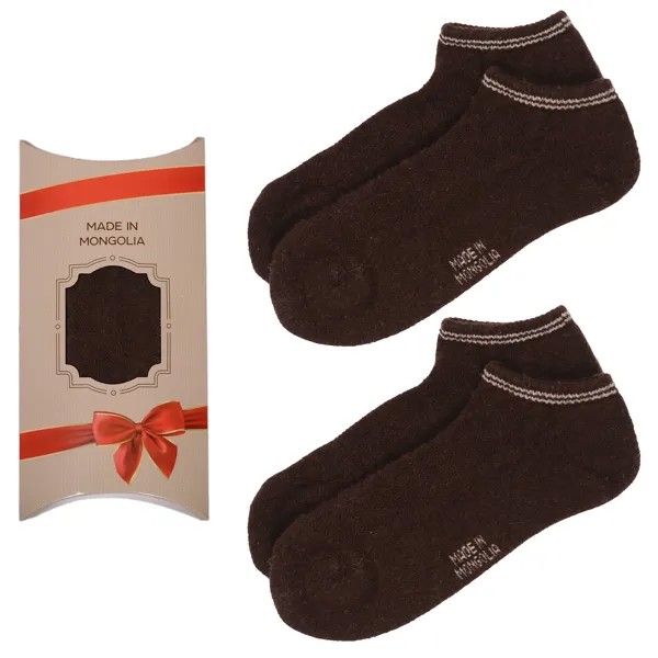 Подарочный набор носков унисекс Монголка 2-Мон-КорНос70 коричневых 37-39