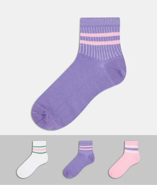 3 пары носков ASOS DESIGN-Многоцветный