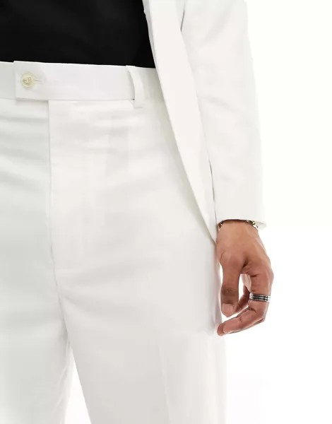 Gianni Feraud белые широкие костюмные брюки