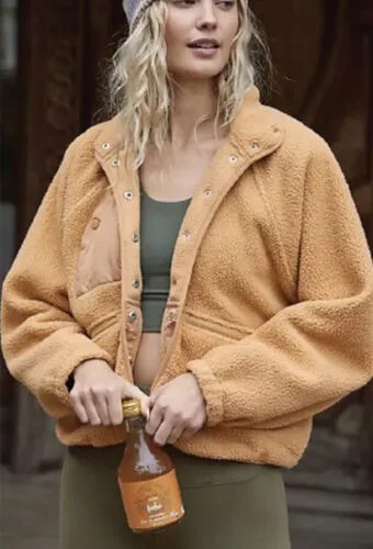 Флисовая куртка Free People Hit The Slopes марокканского янтаря L 148 долларов США