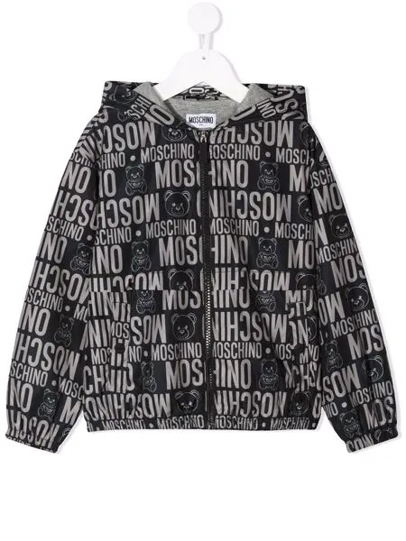 Moschino Kids бомбер с монограммой