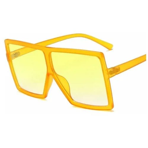 Солнцезащитные очки , квадратные, желтый