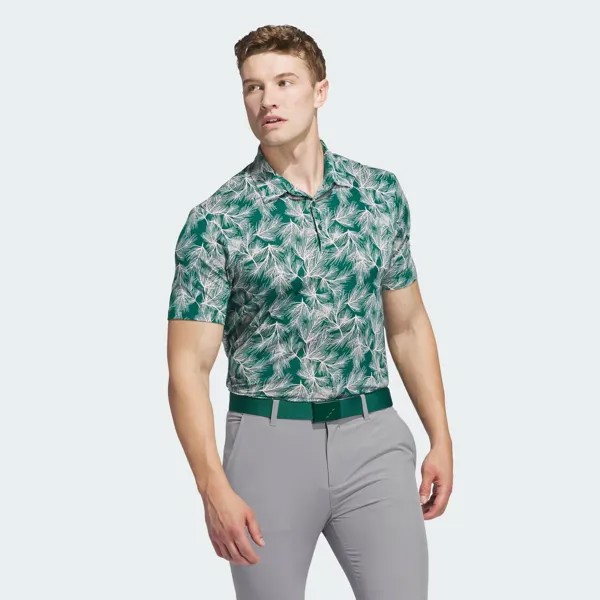 Рубашка поло с сетчатым принтом Ultimate365 Adidas, цвет Collegiate Green/Sandy Pink