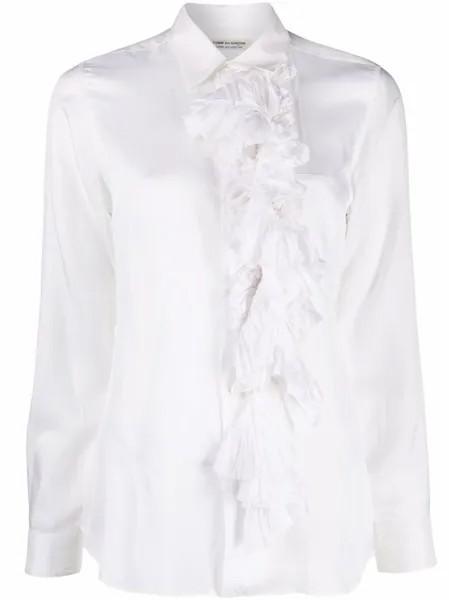 Comme Des Garçons Pre-Owned рубашка 1990-х годов с аппликацией и оборками