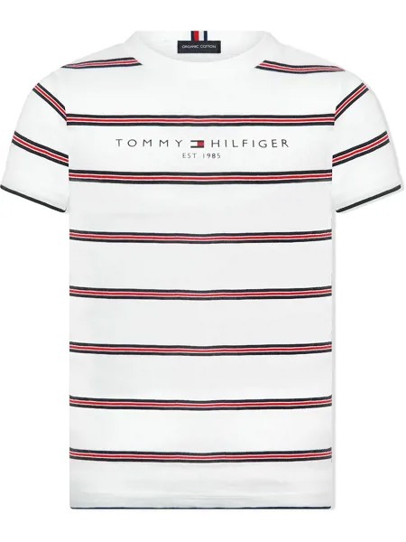 Tommy Hilfiger Junior футболка в полоску с логотипом