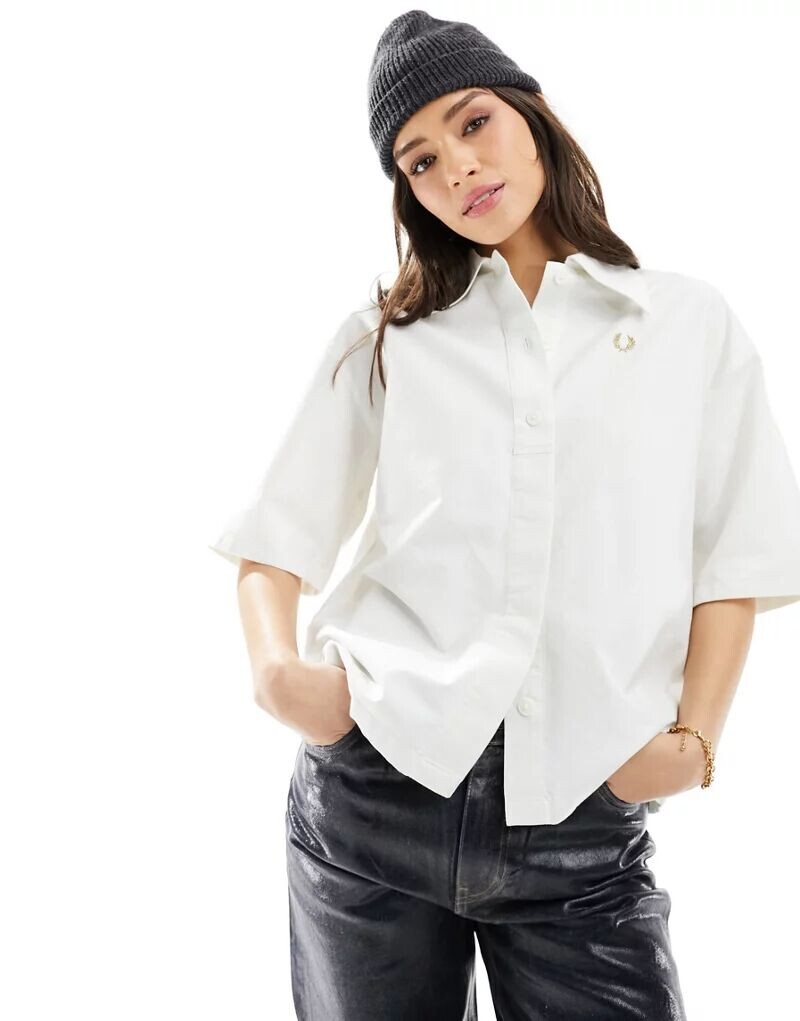 Белая рубашка свободного кроя Fred Perry