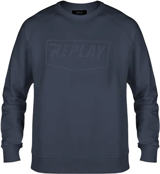 Лонгслив Replay Logo, синий