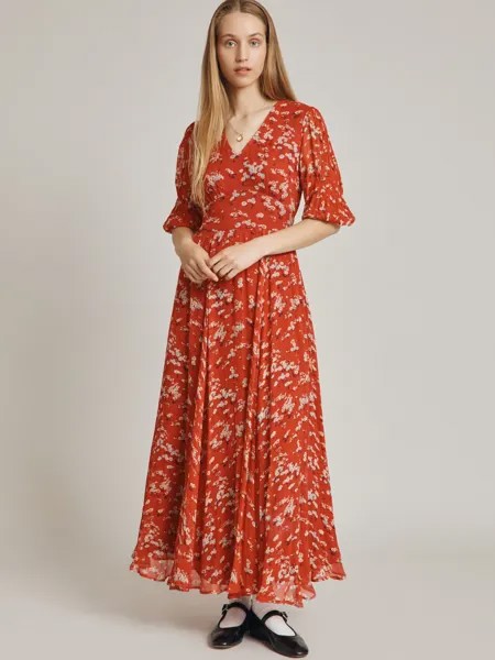 Платье макси с цветочным принтом Ghost Margot, Red Daisy Meadow