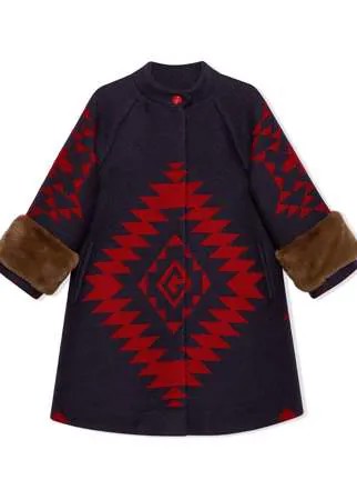 Gucci Kids пальто с орнаментом