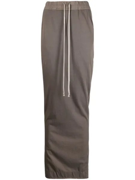 Rick Owens DRKSHDW юбка макси Luxor, коричневый