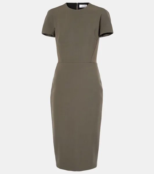 Платье миди из крепа Victoria Beckham, цвет thyme