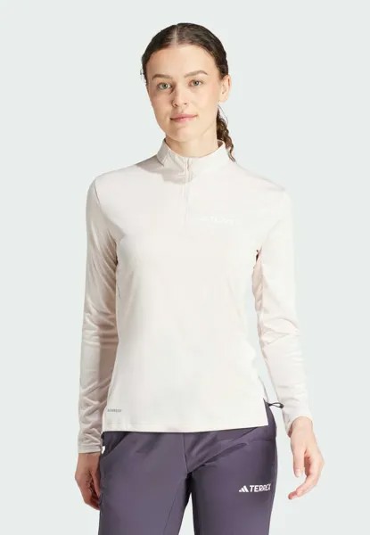 Топ с длинными рукавами Adidas Terrex, розовато-лиловый Multi Half-Zip