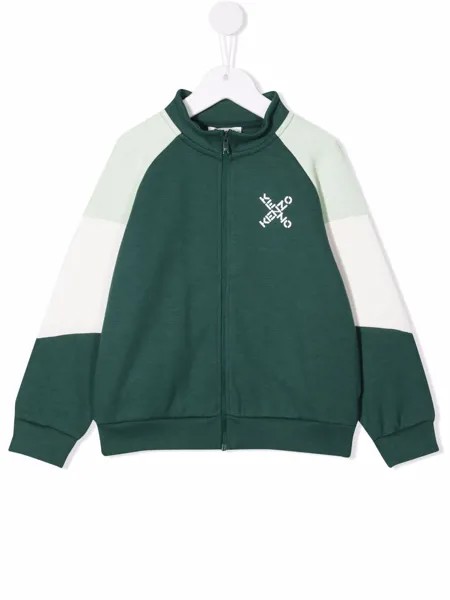 Kenzo Kids спортивная куртка в стиле колор-блок